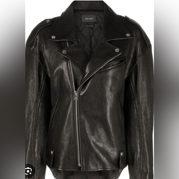 Isabel Marant's Bacem lamb leather jacket black NWT - Picture 6 of 14